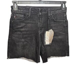 Dear John Julian High Rise Denim Shorts Size 25 Black Wash Cut Off NWT